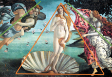 El Nacimiento de Venus (1485-1486). Sandro Botticelli. Galería Uffizi. Florencia